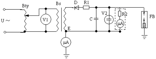 电导电流试验第二种接线图