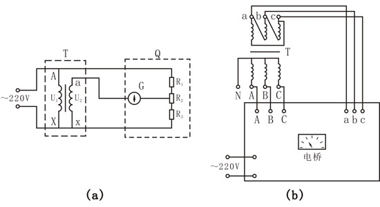 QJ-35型电桥工作原理及试验接线图